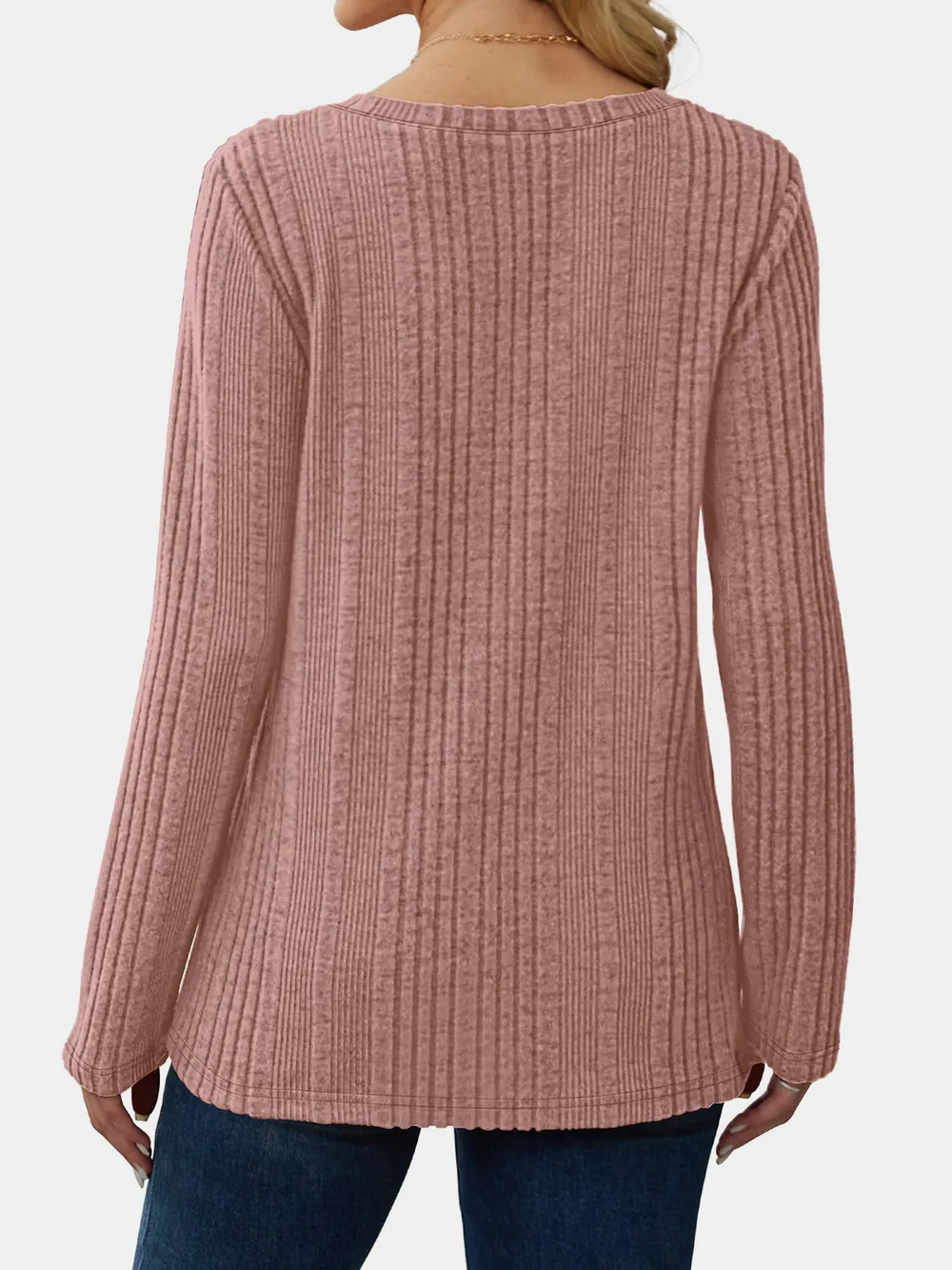 Solid color knitted sweater lightweight waistband sweater fashionable - Image 18