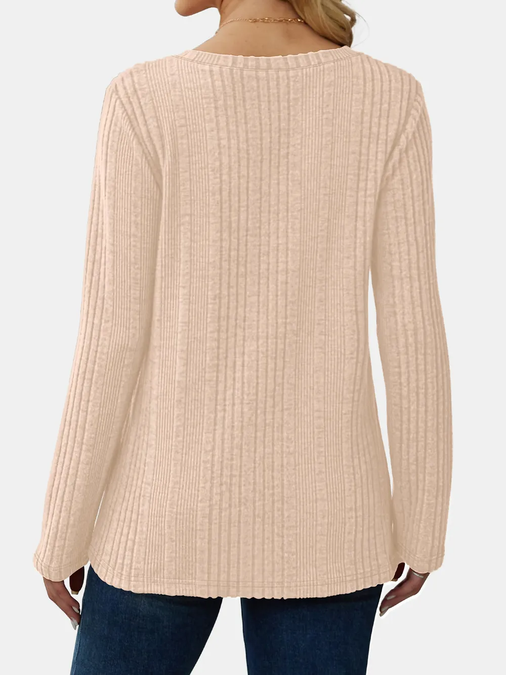 Solid color knitted sweater lightweight waistband sweater fashionable - Image 15