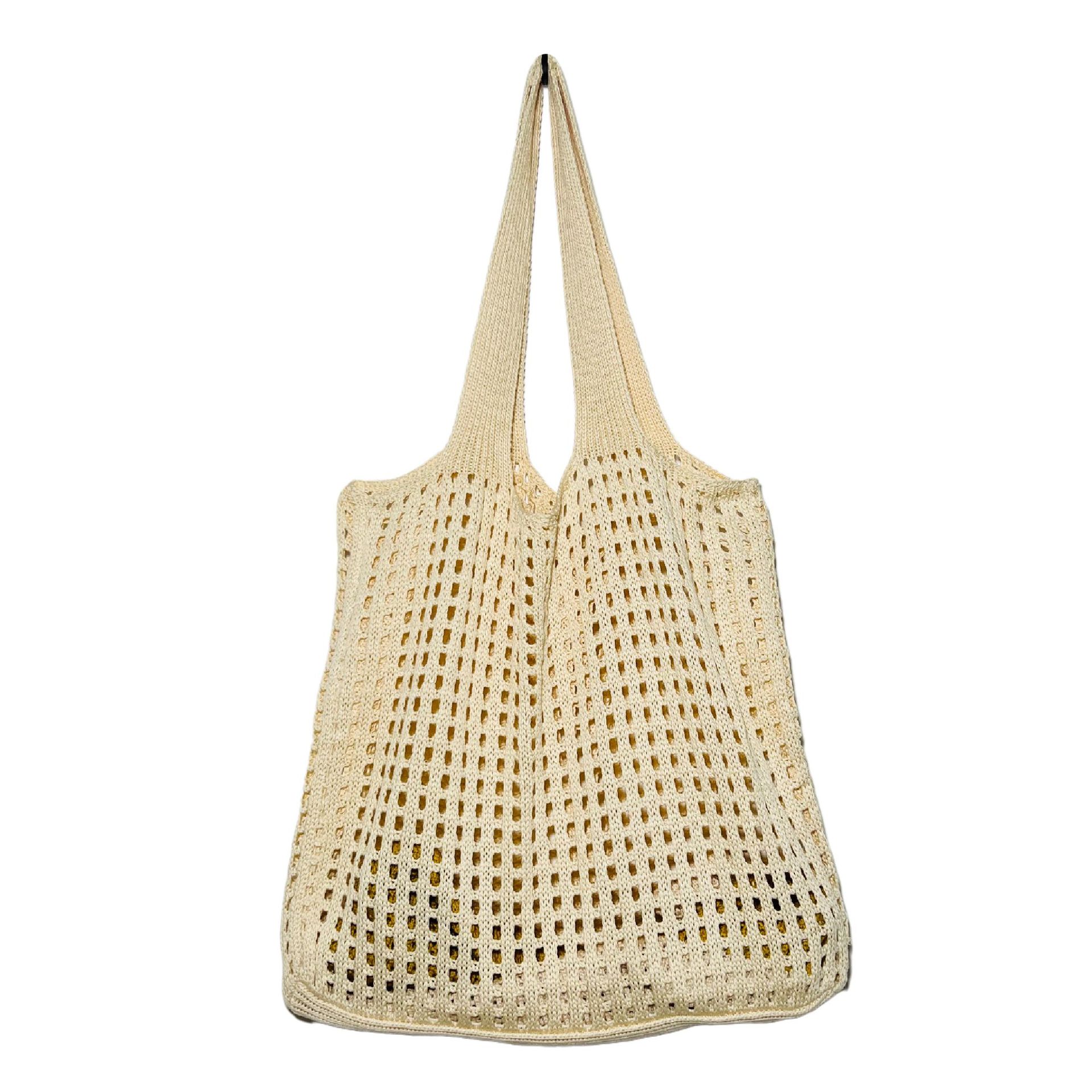Knitted Bag Hollow Bag Simple Bag Shoulder Bag Beach Bag Handbag Women - Image 8