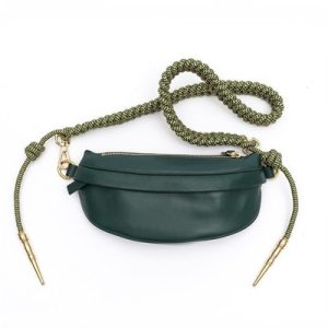 Fashion woven waist belt crossbody bag women's zipper waist bag