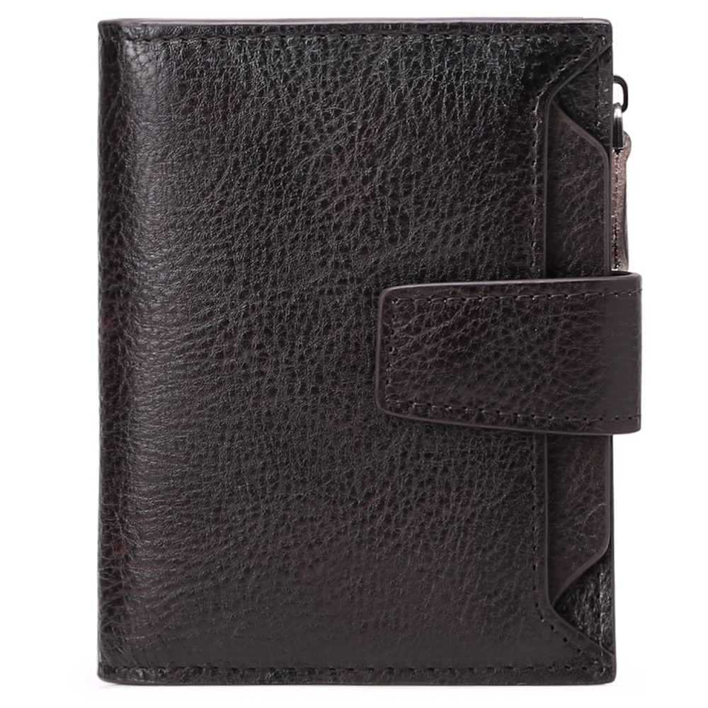 Men's short genuine leather wallet, top layer cowhide, Korean style fashionable casual wallet, driver's license wallet - Image 3