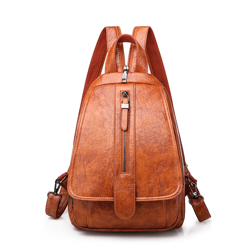 Women's leather backpack, high-quality women's backpack, new model - Image 8