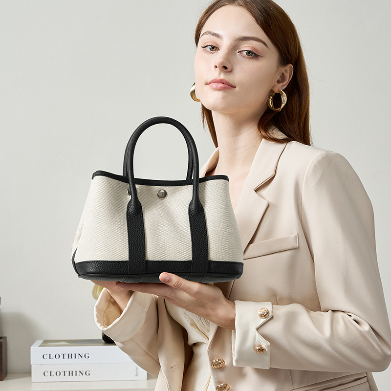 Leather crossbody women's bag hand-held mini garden bag - Image 4