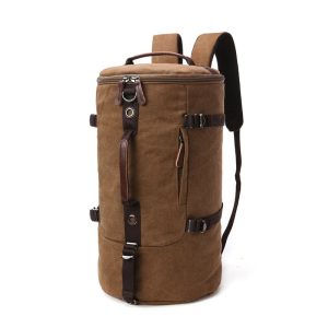 Men's Backpack, Cylindrical Bag, Hiking Backpack