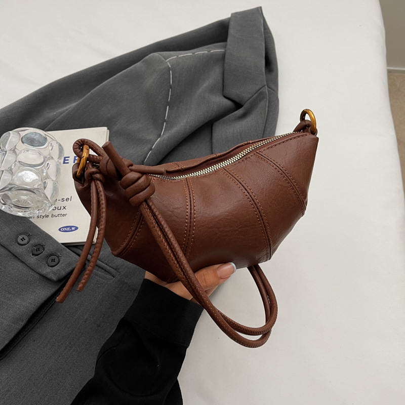 Brown bag women's crossbody bag cow horn bag - Image 7