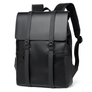 Leather Adjustable Strap Backpack Bag
