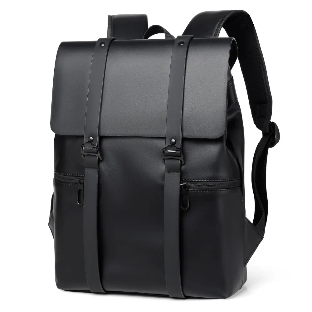 Leather Adjustable Strap Backpack Bag