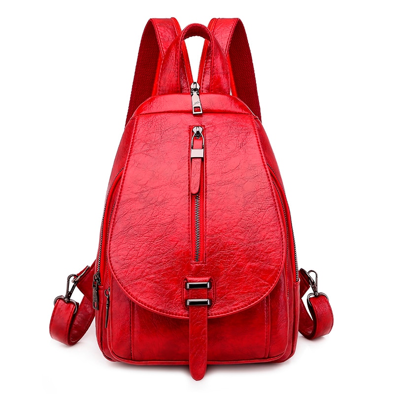 Women's leather backpack, high-quality women's backpack, new model - Image 14