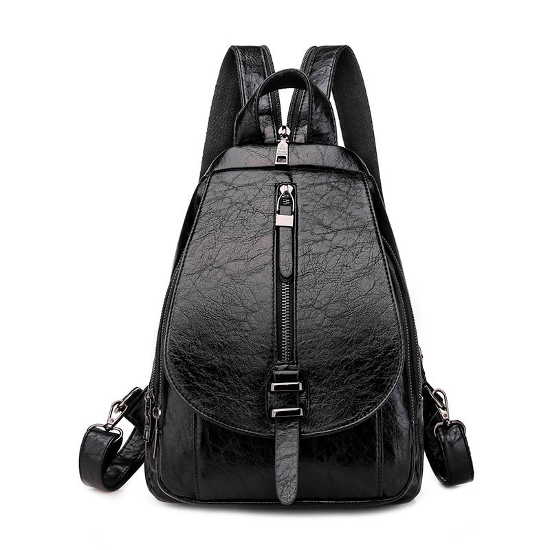 Women's leather backpack, high-quality women's backpack, new model - Image 11
