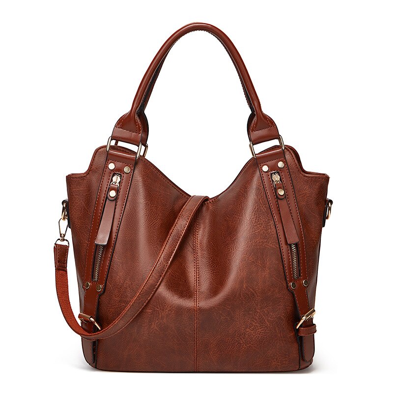 Large capacity women's handbag luxury women's handbag side bag design handbag leather handbag - Image 6