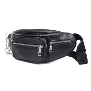 Chain waist bag for men, shoulder bag, crossbody bag, small bag