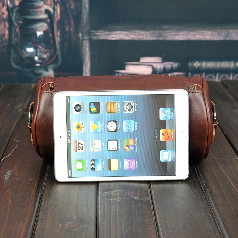 Stylish Men's Single Shoulder Cylindrical Bag, Retro Trendy Personalized Creative Cylindrical Bag - Image 7