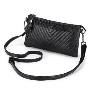 New Shoulder Bag Genuine Leather Women's Luxury Handbags Fashion Crossbody Bags Lady Messenger Bag Female Zipper Slim Purse