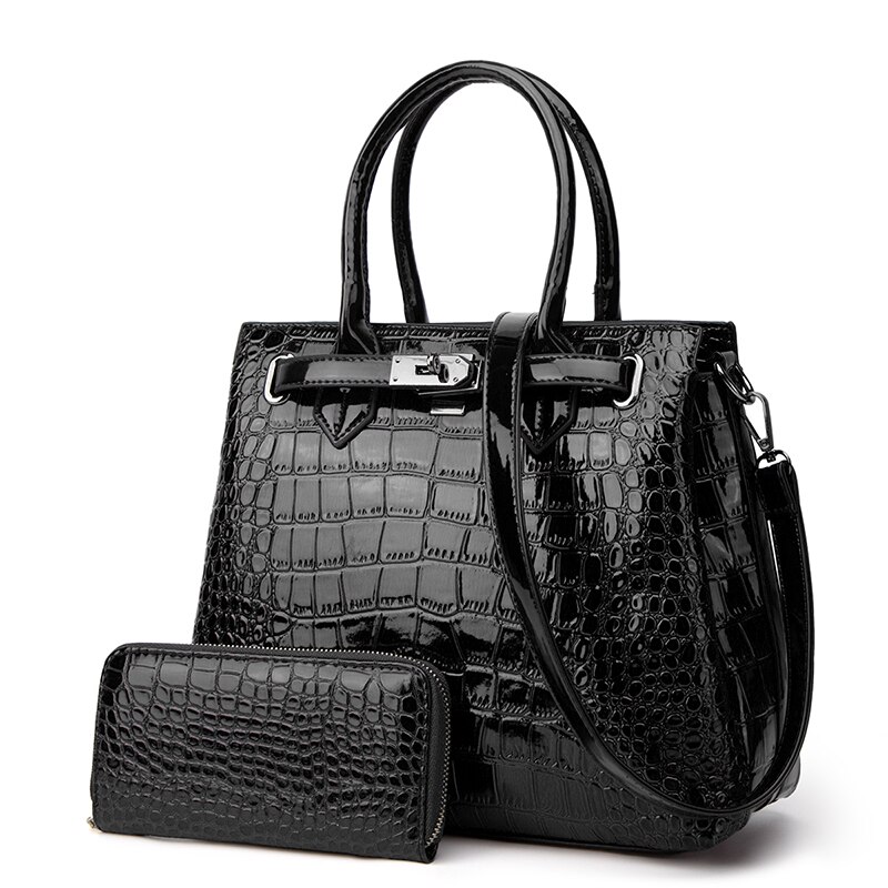 Fashion New Crocodile Pattern Women's Bag Handbag