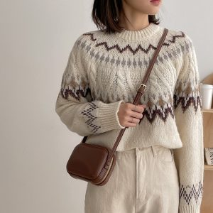 Retro mini crossbody bag for women, wild shoulder bag, fashionable texture small square bag