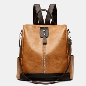Men's leather backpack