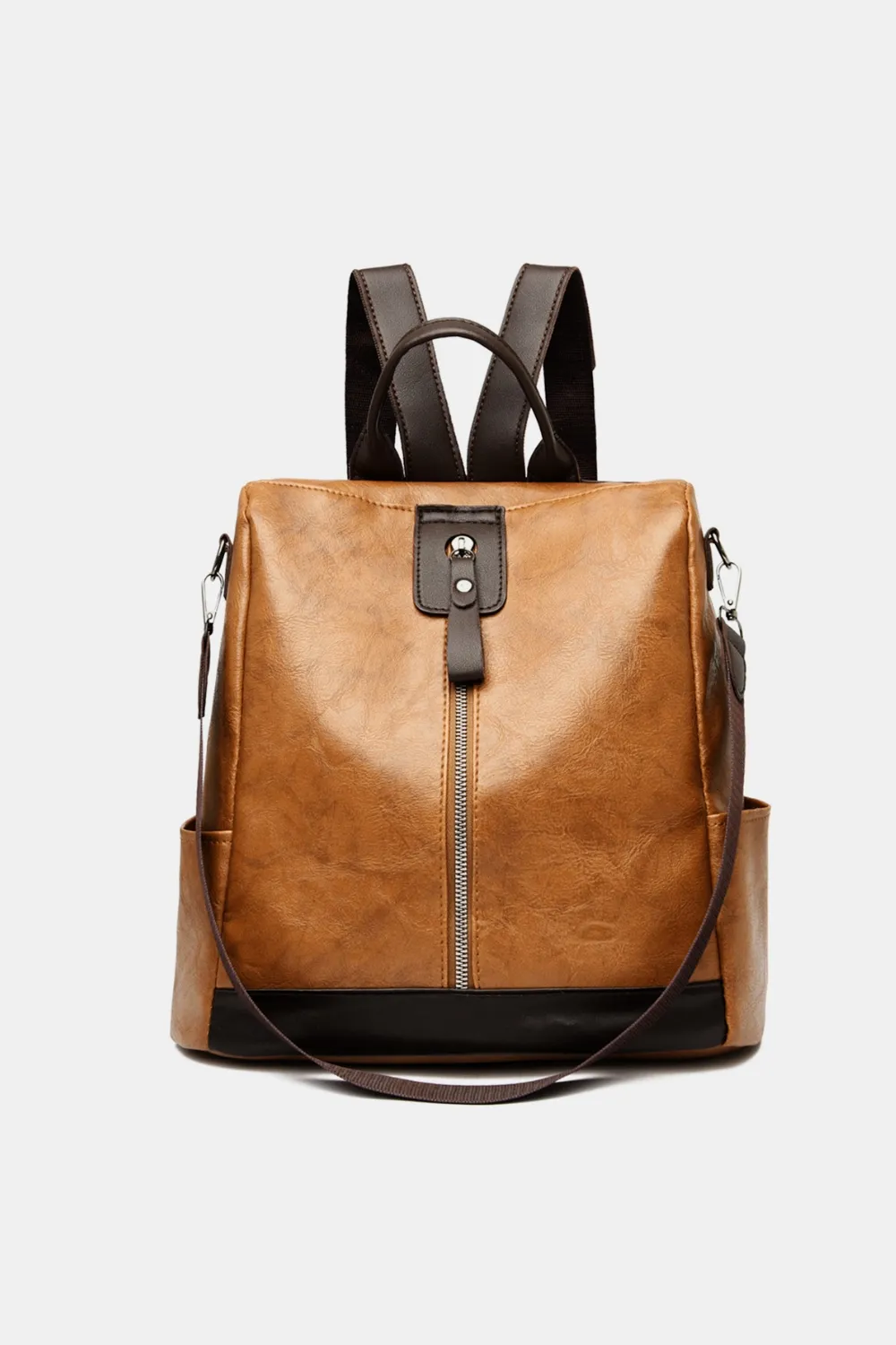 Men's leather backpack
