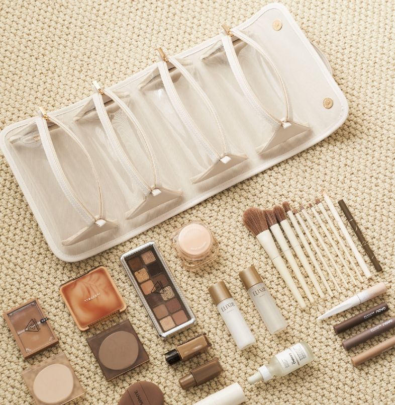 Folding makeup bag large capacity portable handbag travel makeup bag storage bag waterproof toiletries bag - Image 3