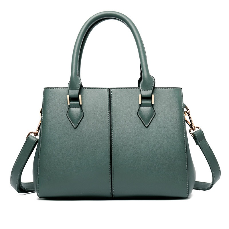 Single shoulder sloping large capacity soft leather women's handbag - Image 2