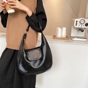 Women's handbag texture design bag new fashion simple retro handbag