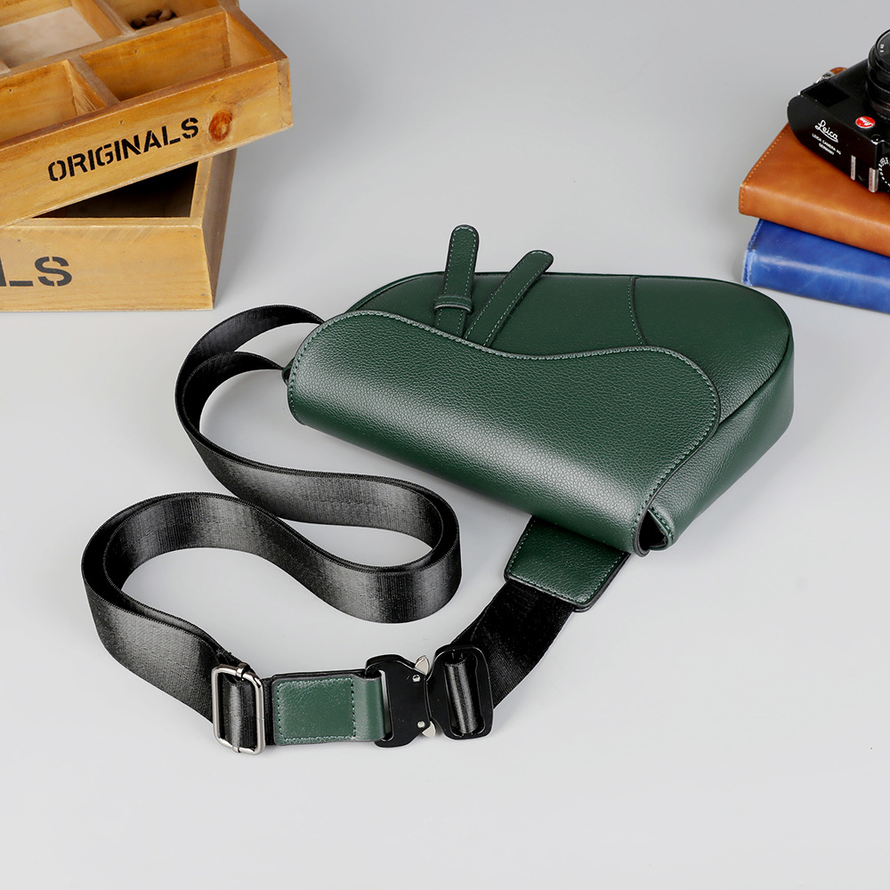 Shoulder bag saddle bag zipper diagonal cross bag men's bag - Image 4