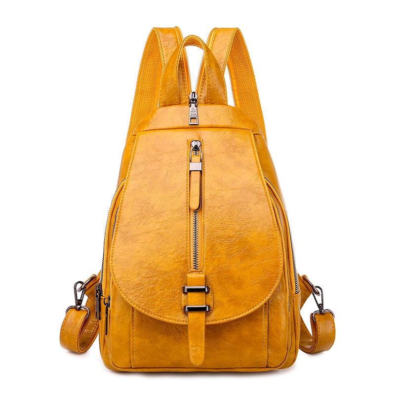 Women's leather backpack, high-quality women's backpack, new model - Image 13