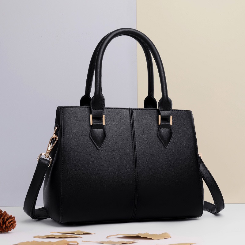 Single shoulder sloping large capacity soft leather women's handbag - Image 7