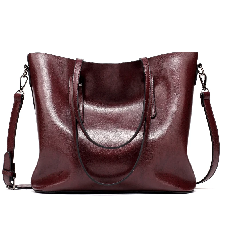 Women's leather handbag, women's large handbag - Image 4