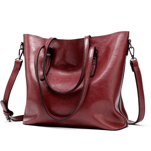 Women's leather handbag, women's large handbag - Image 8