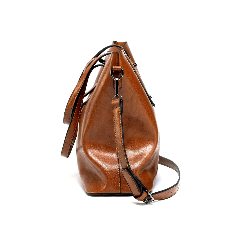 Women's leather handbag, women's large handbag - Image 2