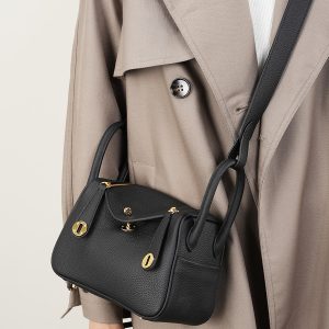 Fashionable mini leather shoulder crossbody bag