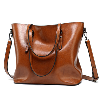 Women's leather handbag, women's large handbag - Image 6