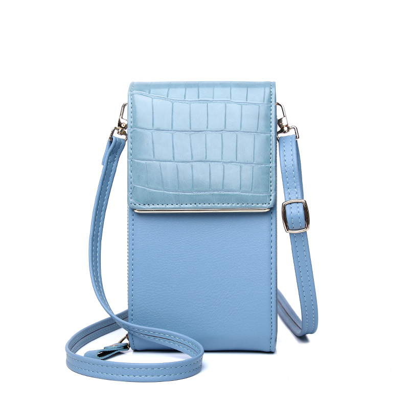 New Mobile Phone Bag Ladies Multi-Function One-Shoulder Diagonal Bag Cover Type Mini Stone Pattern Coin Purse - Image 7