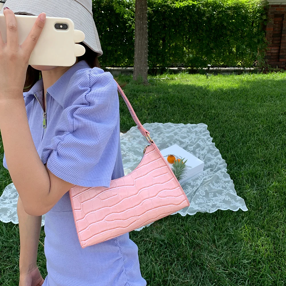 Exquisite Bag Retro Casual Women Totes Shoulder Bags Female Leather Solid Color Chain Handbag