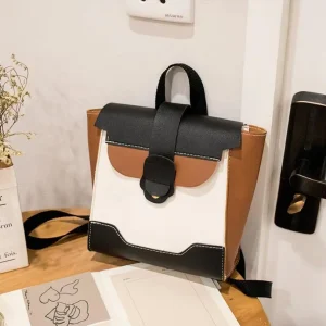 Women's lightweight backpack, women's fashionable soft leather backpack