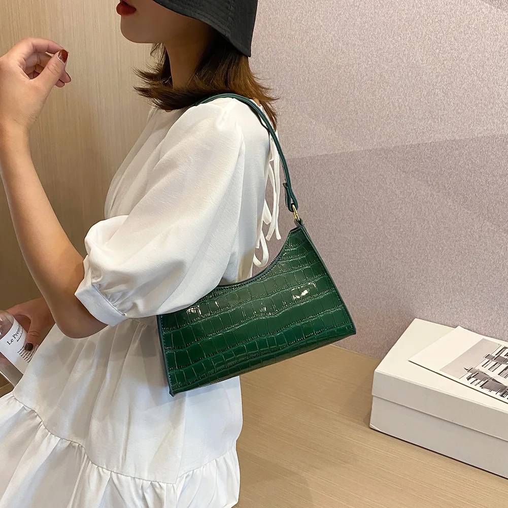 Exquisite Bag Retro Casual Women Totes Shoulder Bags Female Leather Solid Color Chain Handbag - Image 2